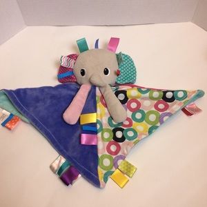 Bright Stars Elephant Taggies Lovey Baby Security Blanket Plush